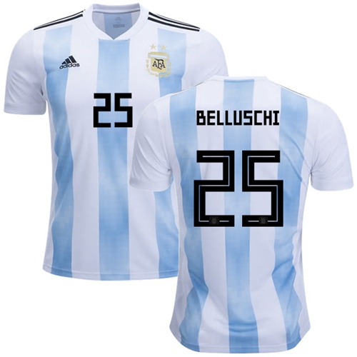 Argentina #25 Belluschi Home Soccer Country Jersey - Click Image to Close